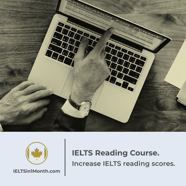 one month IELTS reading course